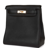 Hermes Kelly Ado Backpack Black Clemence Gold Hardware