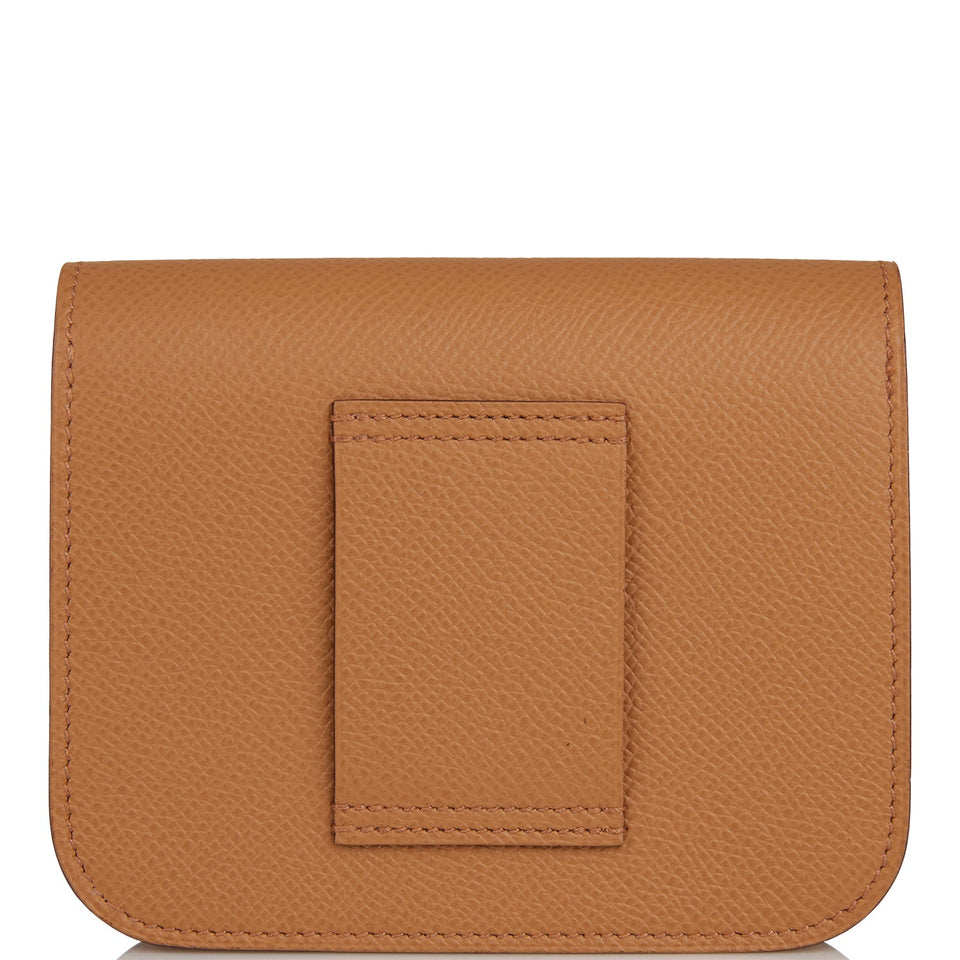 Hermes Constance Slim Wallet Biscuit Epsom Gold Hardware