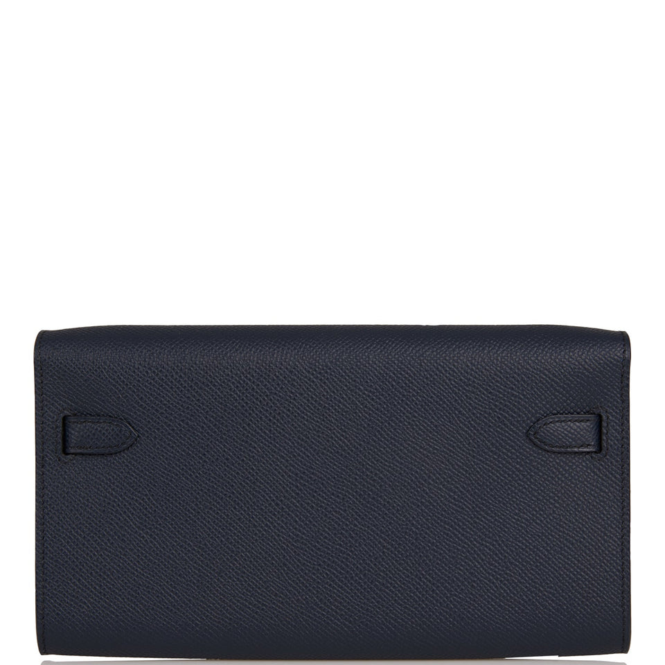 Hermes Kelly Wallet To Go Bleu Indigo Verso Epsom Gold Hardware