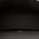 Hermes Kelly Pochette Black Swift Gold Hardware