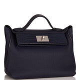 Hermes 24/24 Bag 29 Bleu Nuit Alligator and Togo Touch Palladium Hardware