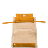 Hermes Sable Doblis and Shearling Teddy Kelly Muff Palladium Hardware