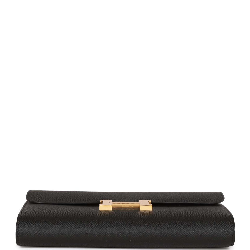 Hermes Constance Wallet To Go Black Epsom Gold Hardware