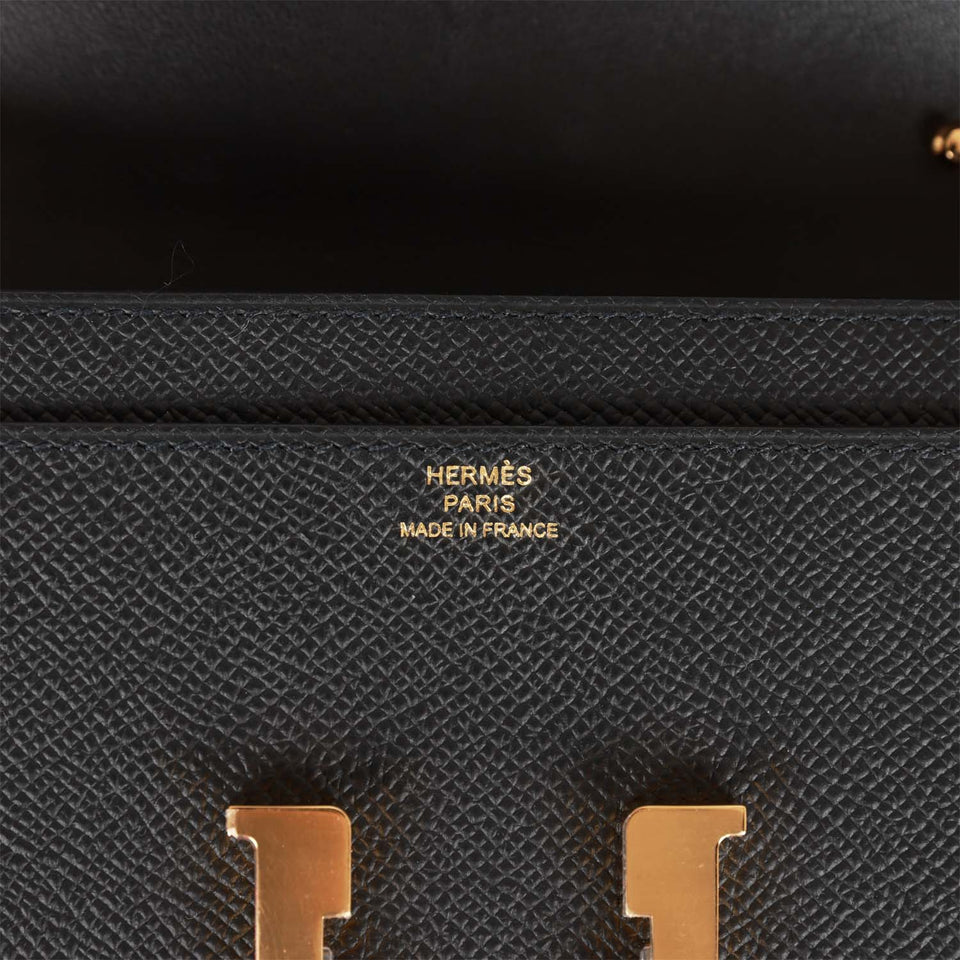 Hermes Constance Wallet To Go Black Epsom Gold Hardware