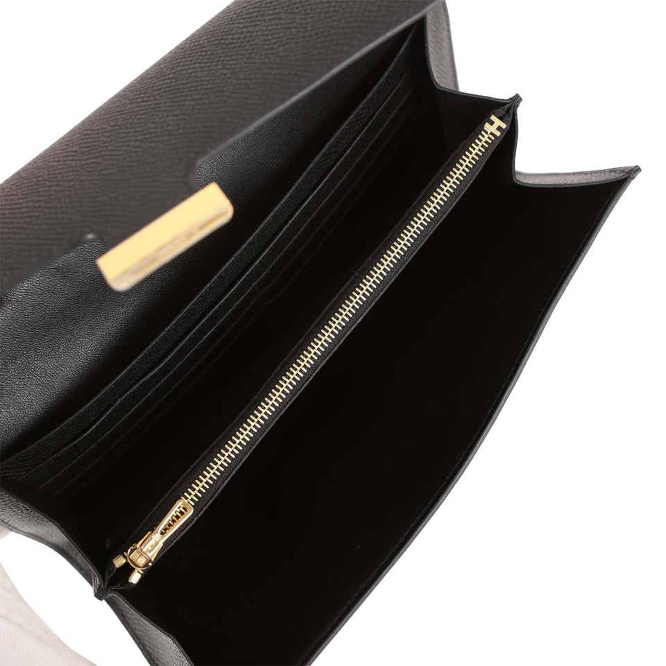 Hermes Constance Wallet To Go Black Epsom Gold Hardware