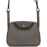 Hermes Mini Lindy Gris Meyer Clemence Palladium Hardware