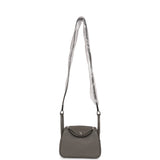 Hermes Mini Lindy Gris Meyer Clemence Palladium Hardware