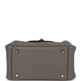 Hermes Mini Lindy Gris Meyer Clemence Palladium Hardware