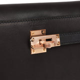 Hermes Kelly Danse Black Volupto Rose Gold Hardware