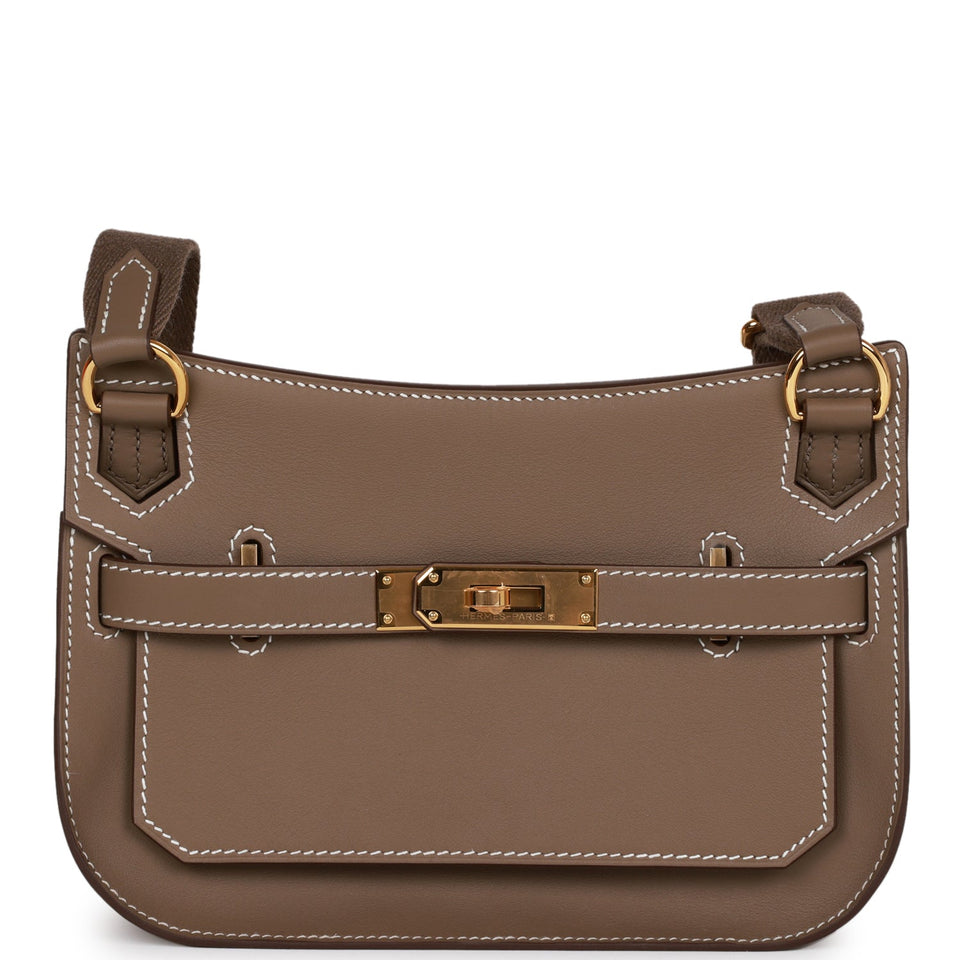 Hermes Jypsiere Mini Etoupe Swift Gold Hardware