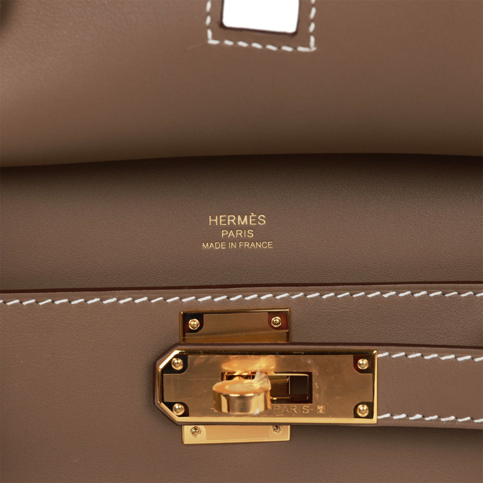Hermes Jypsiere Mini Etoupe Swift Gold Hardware