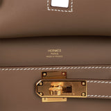Hermes Jypsiere Mini Etoupe Swift Gold Hardware