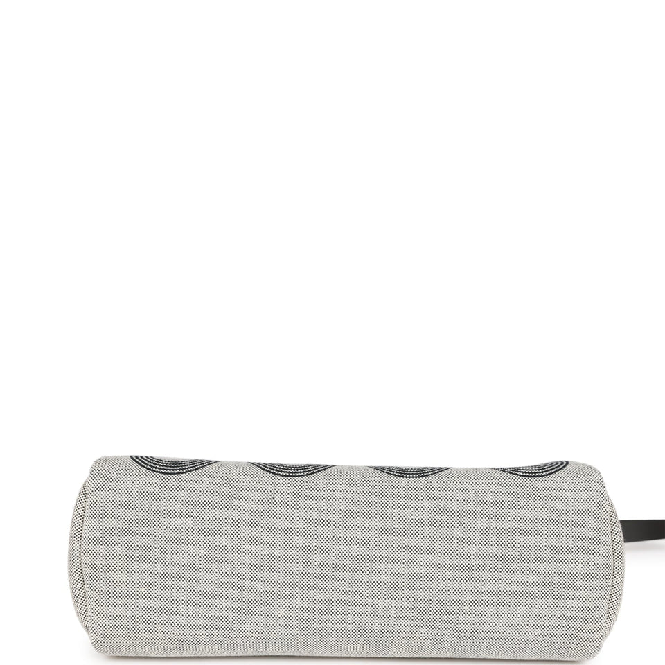 Hermes Herbag 31 "Chain D'ancre" Ecru and Black Vache Leather Gold Hardware