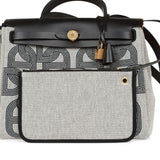 Hermes Herbag 31 "Chain D'ancre" Ecru and Black Vache Leather Gold Hardware