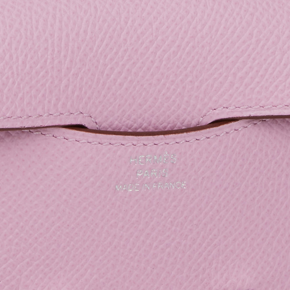Hermes Constance Slim Wallet Mauve Sylvestre Epsom Palladium Hardware