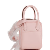 Hermes Mini Lindy Rose Sakura Swift Palladium Hardware