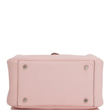 Hermes Mini Lindy Rose Sakura Swift Palladium Hardware