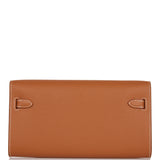 Hermes Kelly Wallet To Go Gold Epsom Palladium Hardware