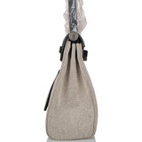 Hermes Herbag 32 Pegase Pop Black Hunter and Toile Palladium Hardware