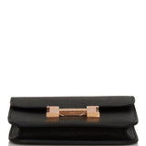 Hermes Constance Slim Wallet Black Epsom Rose Gold Hardware