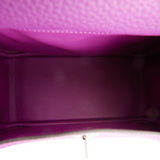 Hermes Mini Lindy Anemone Clemence Palladium Hardware