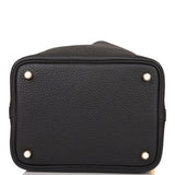 Hermes Black Clemence Picotin Lock 18cm Gold Hardware