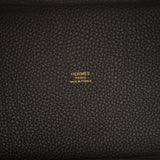 Hermes Black Clemence Picotin Lock 18cm Gold Hardware