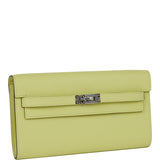 Hermes Kelly Wallet To Go Jaune Bourgeon Chevre Palladium Hardware