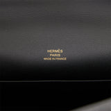 Hermes Kelly Pochette Black Swift Rose Gold Hardware