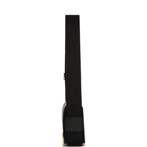 Hermes Geta Black Chevre Gold Hardware