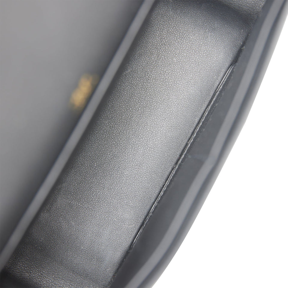 Hermes Geta Black Chevre Gold Hardware