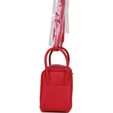 Hermes Mini Lindy Framboise Clemence Palladium Hardware