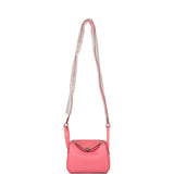 Hermes Mini Lindy Rose D'Ete Swift Palladium Hardware