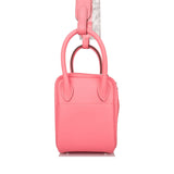 Hermes Mini Lindy Rose D'Ete Swift Palladium Hardware