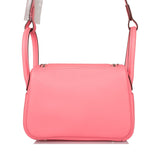 Hermes Mini Lindy Rose D'Ete Swift Palladium Hardware