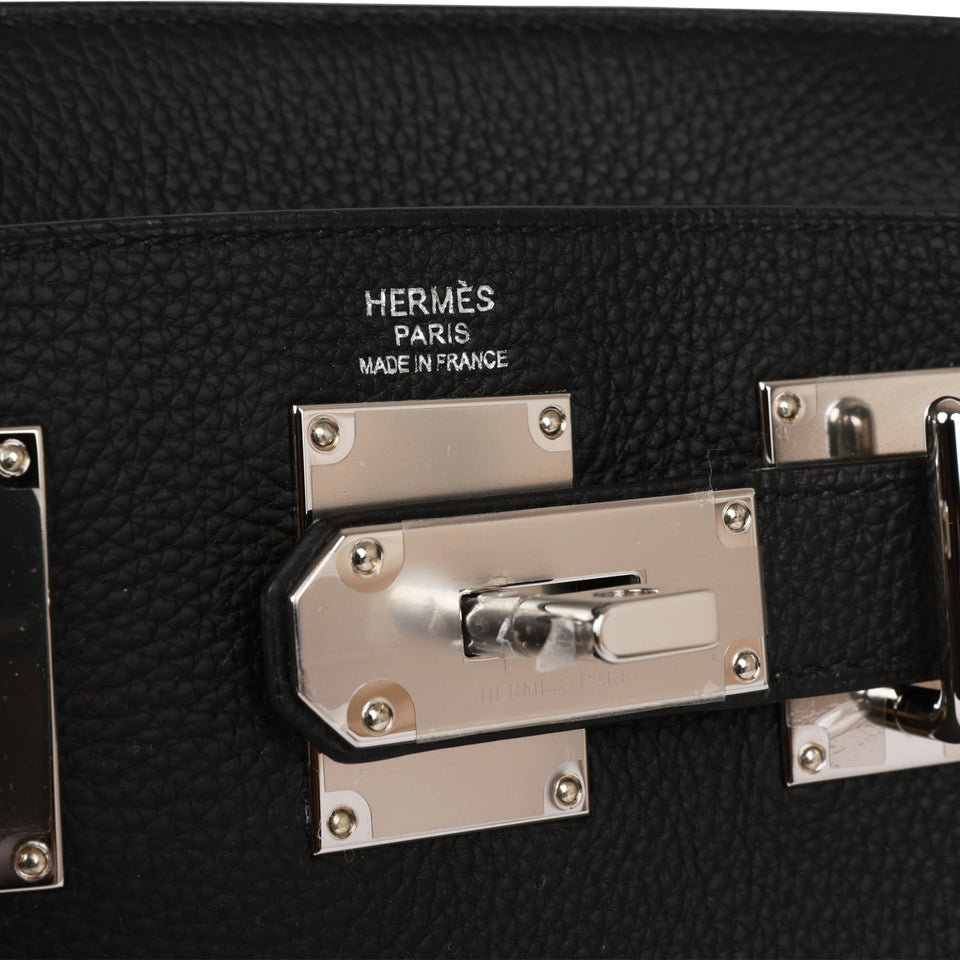 Hermes HAC A Dos PM Backpack Black Togo Palladium Hardware