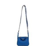 Hermes Mini Lindy Bleu France Verso Swift Palladium Hardware