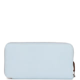 Hermes Silk'In Wallet Bleu Brume Epsom Palladium Hardware