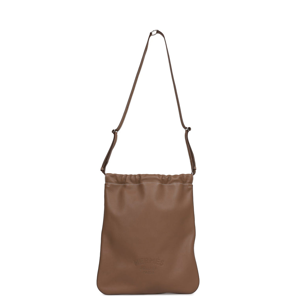 Hermes Bridado Backpack Etoupe Swift Palladium Hardware