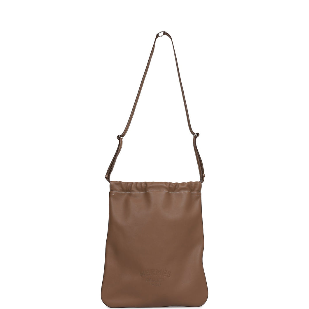 Hermes Bridado Backpack Etoupe Swift Palladium Hardware