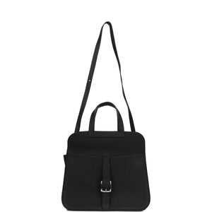 Hermes Halzan 25 Black Clemence Palladium Hardware