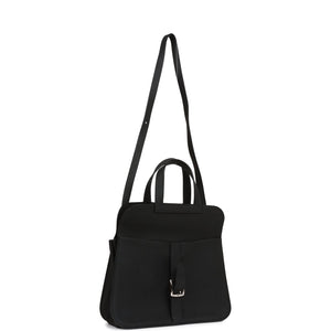 Hermes Halzan 25 Black Clemence Palladium Hardware