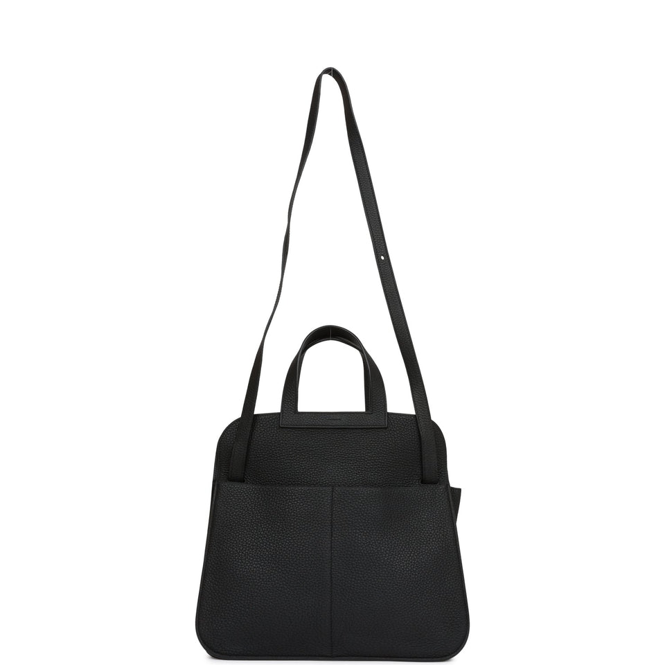 Hermes Halzan 25 Black Clemence Palladium Hardware