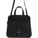 Hermes Halzan 25 Black Clemence Palladium Hardware