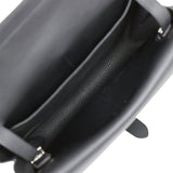 Hermes Halzan 25 Black Clemence Palladium Hardware