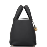 Hermes Black Clemence Picotin Lock 18cm Gold Hardware