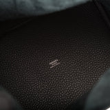 Hermes Black Clemence Picotin Lock 22cm Palladium Hardware