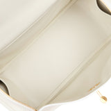 Hermes Lindy 26 White Evercolor Gold Hardware