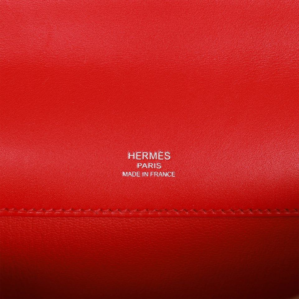 Hermes Kelly Cut Vermillion Swift Palladium Hardware