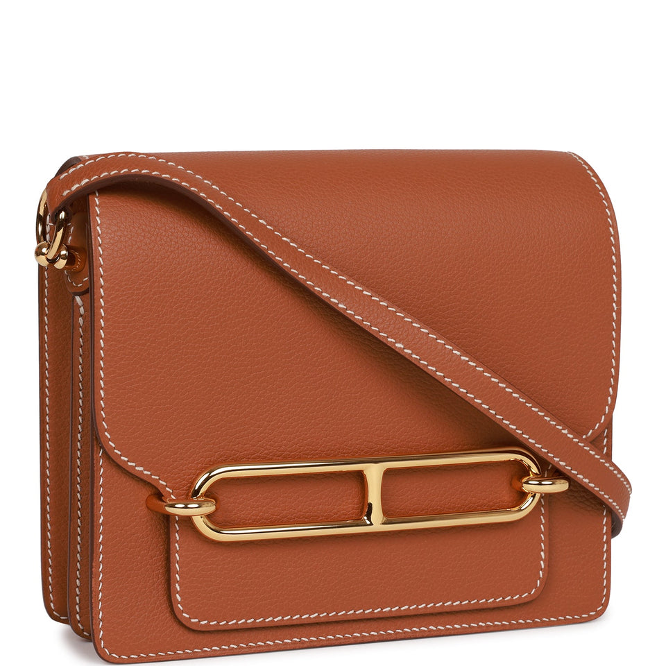 Hermes Mini Sac Roulis 18 Gold Evercolor Gold Hardware